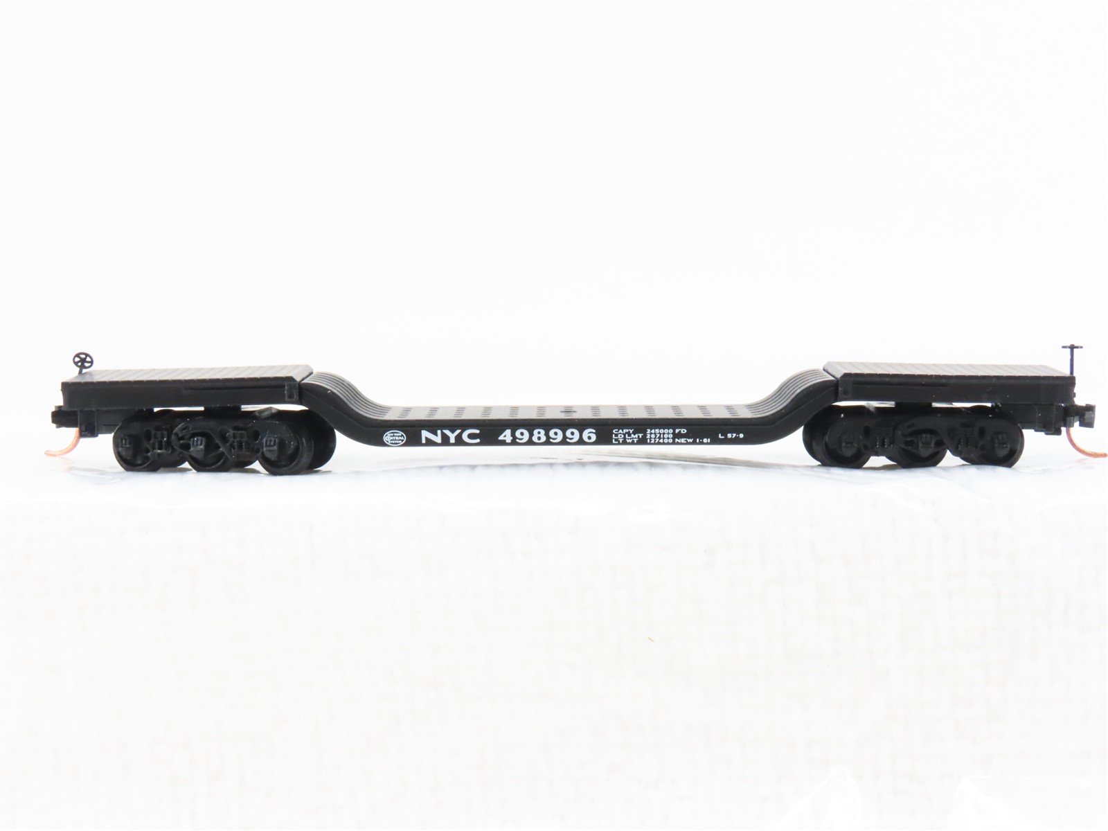 N Micro-Trains MTL 109020 NYC New York Central Depressed Center Flatcar #498996