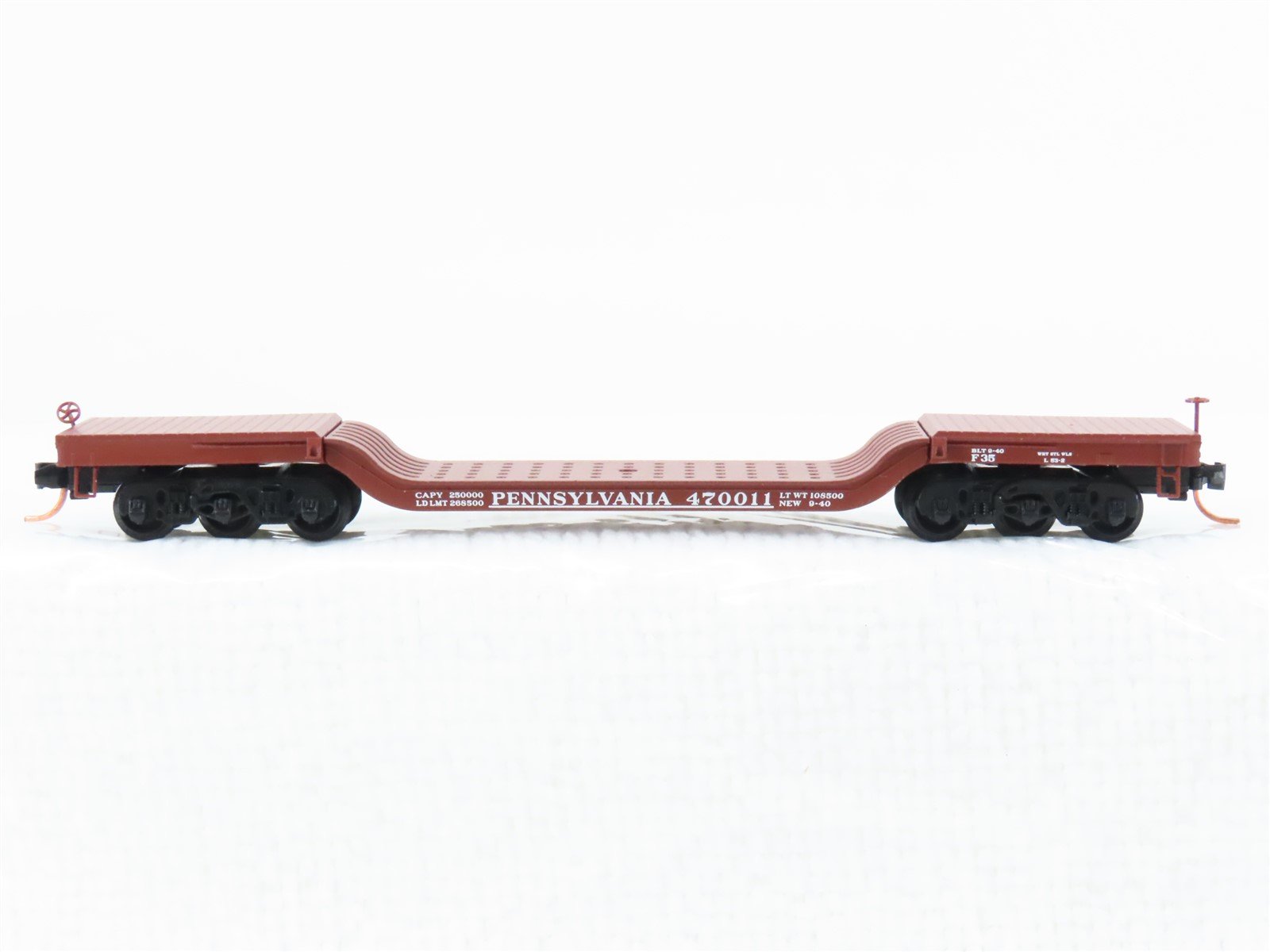 N Micro-Trains MTL 109010 PRR Pennsylvania Depressed Center Flatcar #498996