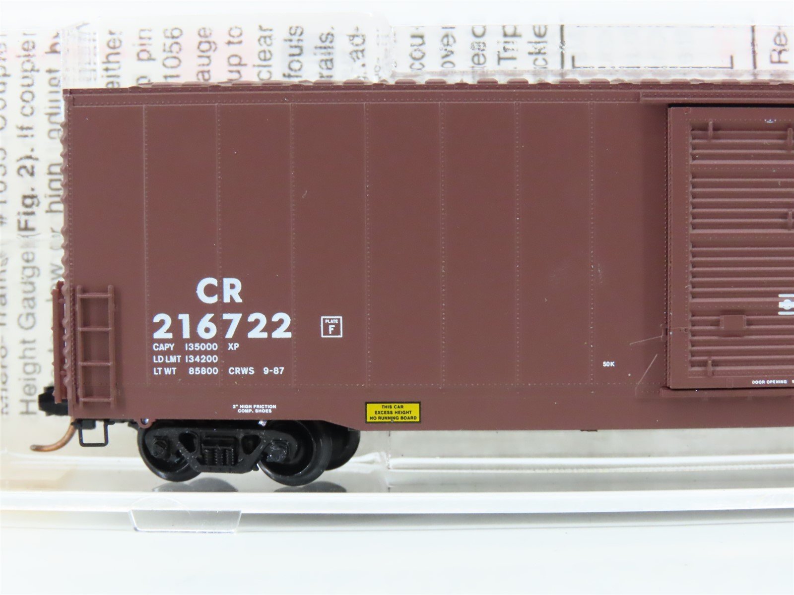 N Scale Micro-Trains MTL 104040 CR Conrail 60' Single Door Boxcar #216722