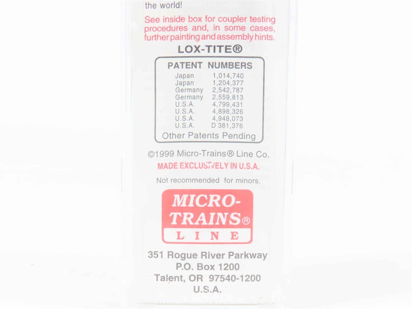 N Scale Micro-Trains MTL 104040 CR Conrail 60' Single Door Boxcar #216722