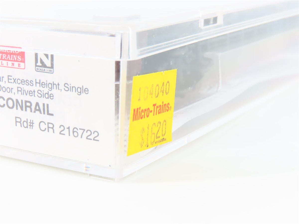N Scale Micro-Trains MTL 104040 CR Conrail 60&#39; Single Door Boxcar #216722