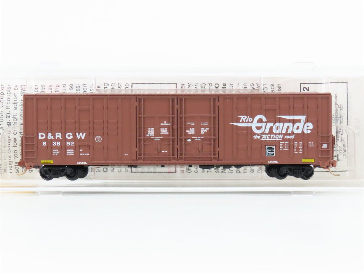 N Scale Micro-Trains MTL 103010 DRGW Rio Grande 60&#39; Waffle Side Boxcar #63892