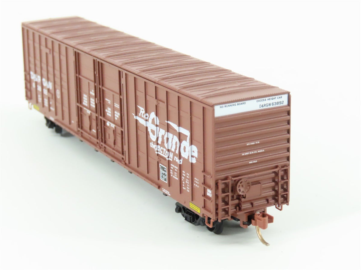 N Scale Micro-Trains MTL 103010 DRGW Rio Grande 60&#39; Waffle Side Boxcar #63892