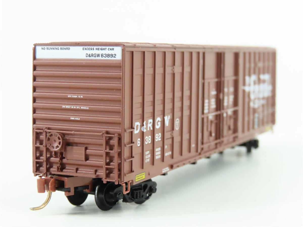 N Scale Micro-Trains MTL 103010 DRGW Rio Grande 60&#39; Waffle Side Boxcar #63892