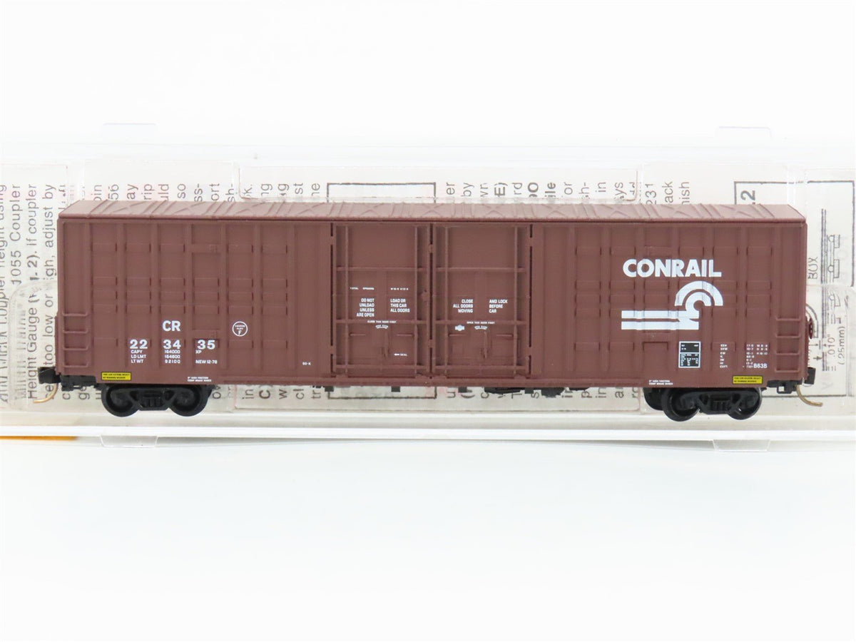 N Scale Micro-Trains MTL 103020 CR Conrail 60&#39; Waffle Side Boxcar #223435