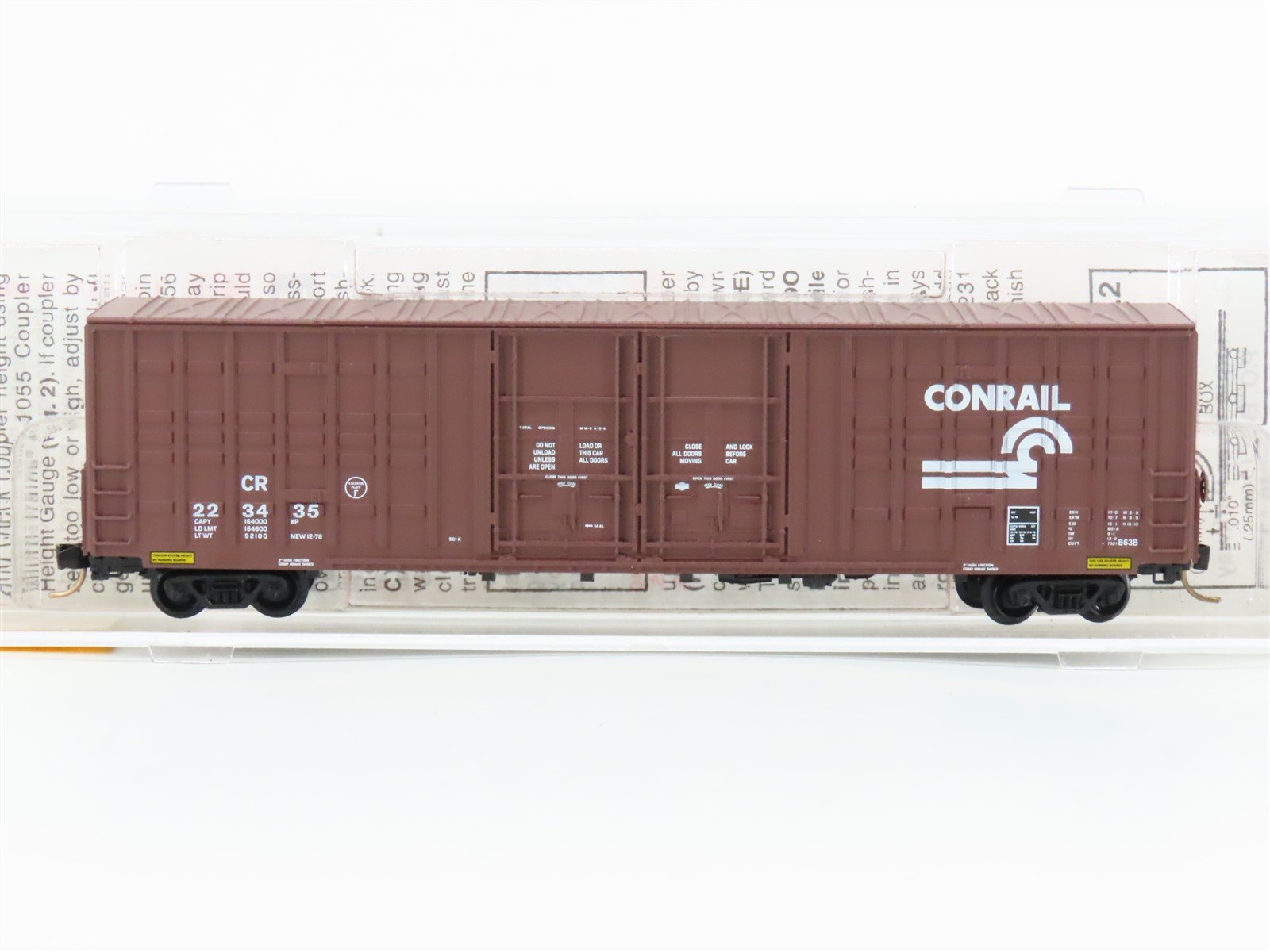 N Scale Micro-Trains MTL 103020 CR Conrail 60' Waffle Side Boxcar #223435