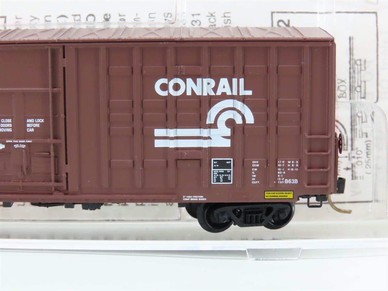 N Scale Micro-Trains MTL 103020 CR Conrail 60' Waffle Side Boxcar #223435