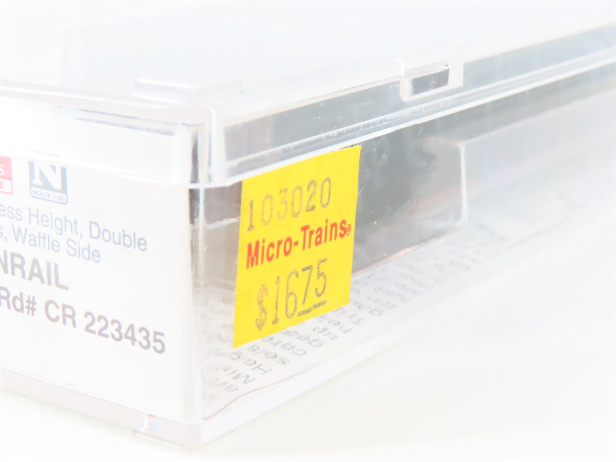 N Scale Micro-Trains MTL 103020 CR Conrail 60&#39; Waffle Side Boxcar #223435
