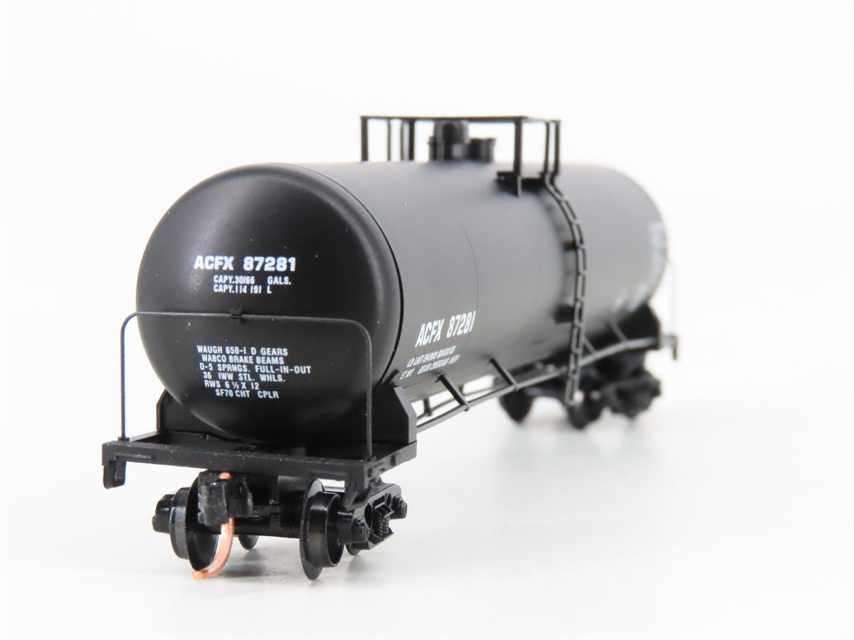 N Scale Micro-Trains MTL 110010 ACFX Leasing 56&#39; General Service Tankcar #87281