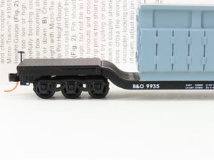 N Micro-Trains MTL 109210 B&O Baltimore & Ohio Depressed Flatcar #9935 w/Load