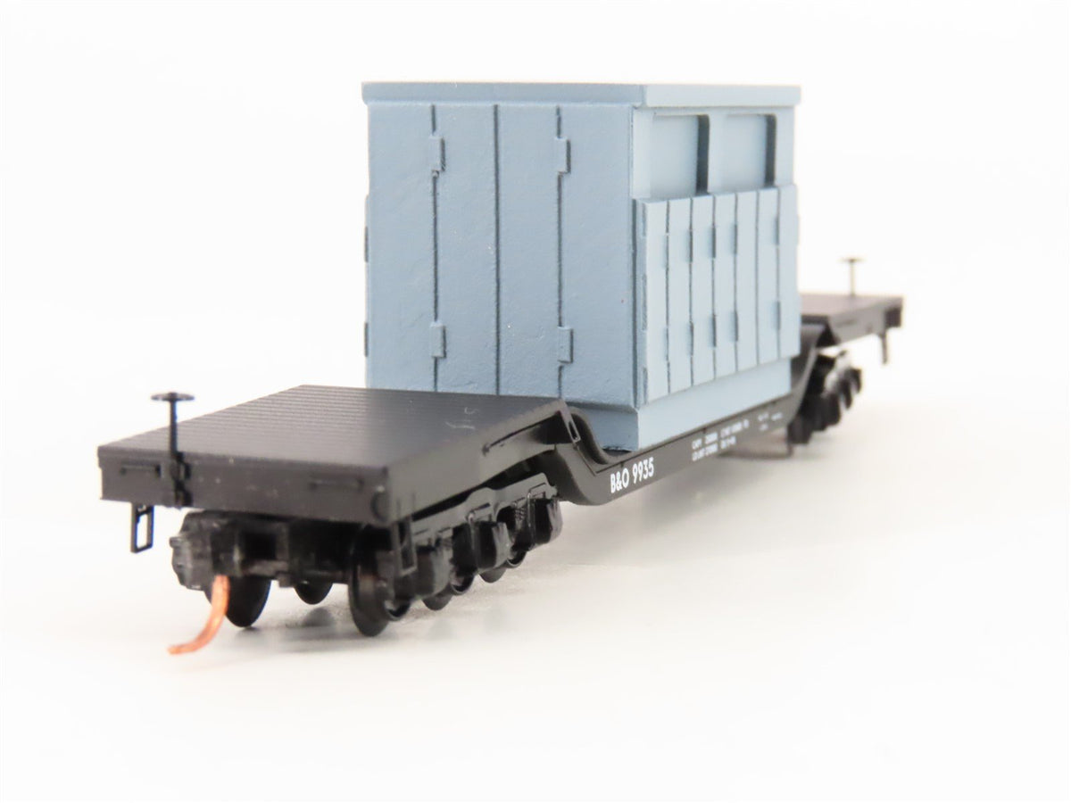 N Micro-Trains MTL 109210 B&amp;O Baltimore &amp; Ohio Depressed Flatcar #9935 w/Load