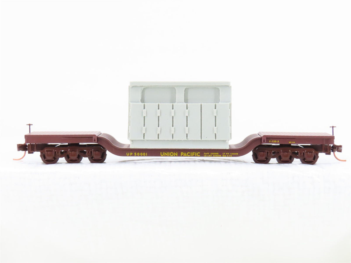 N Scale Micro-Trains MTL 109220 UP Union Pacific Depressed Flatcar #50001 w/Load