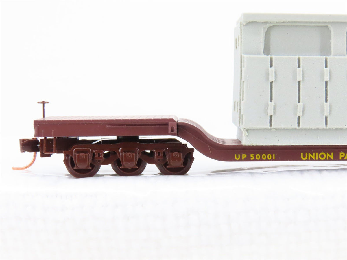 N Scale Micro-Trains MTL 109220 UP Union Pacific Depressed Flatcar #50001 w/Load