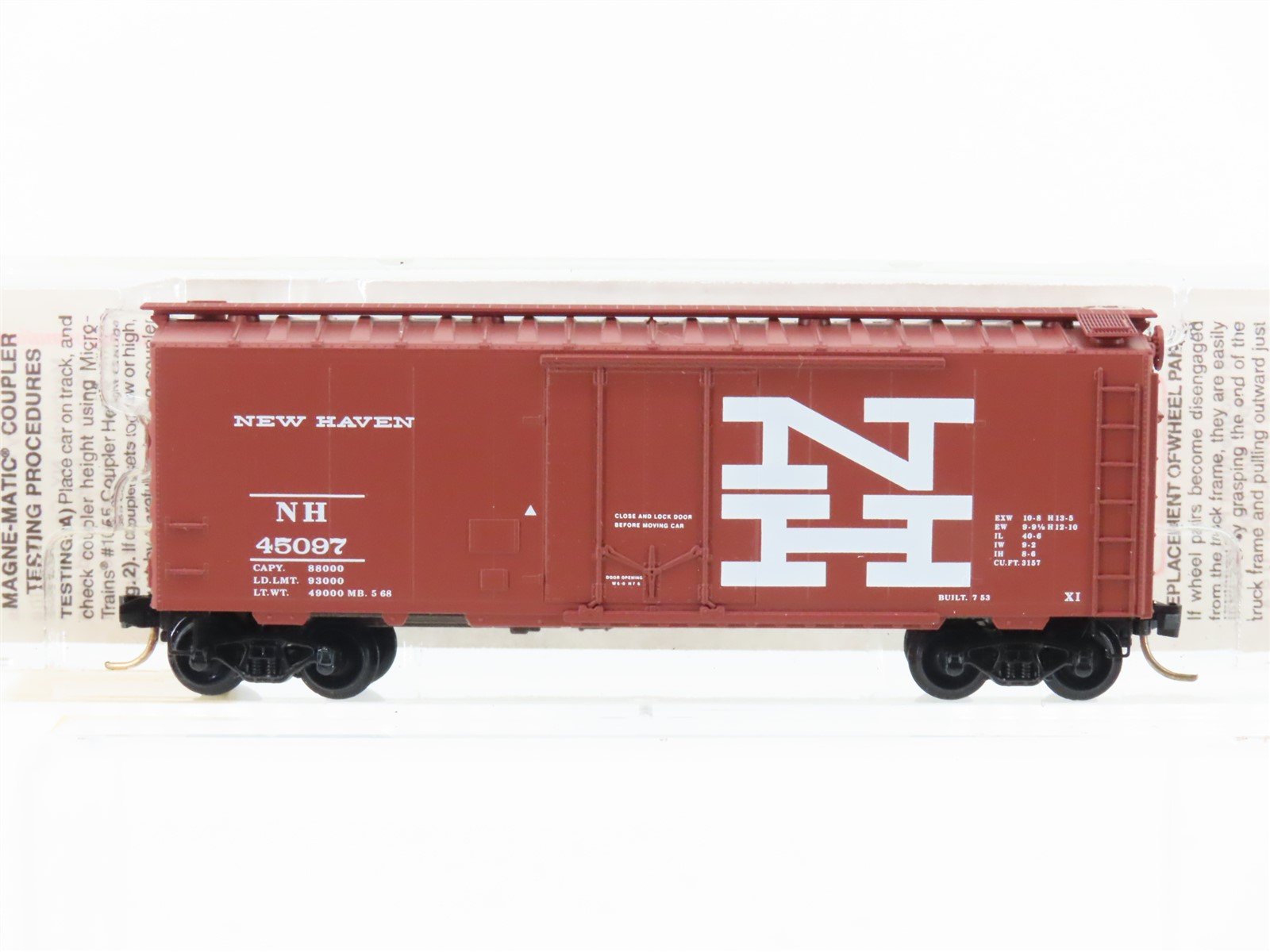N Scale Micro-Trains MTL 21250 NH New Haven 40' Plug Door Box Car #45097