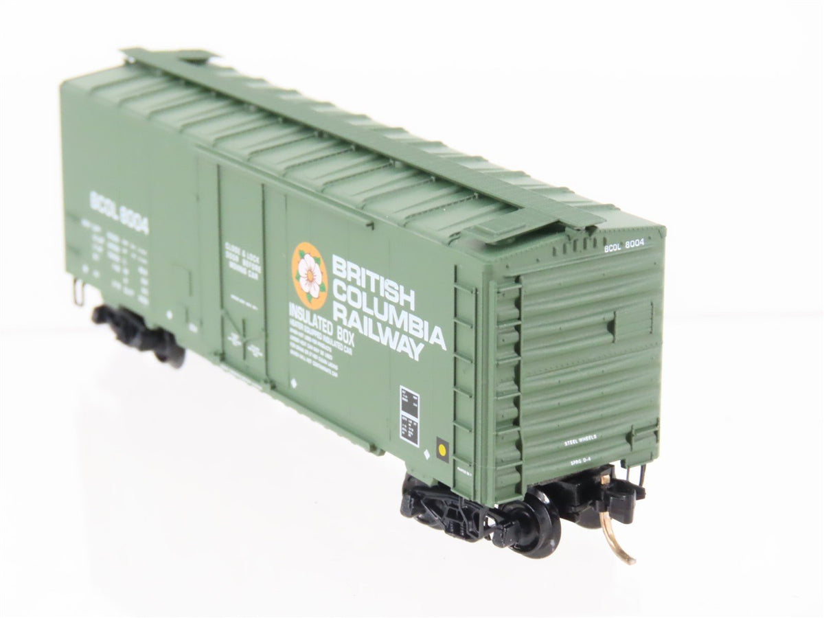 N Scale Micro-Trains MTL 21230 BCOL British Columbia Railway 40&#39; Box Car #8004