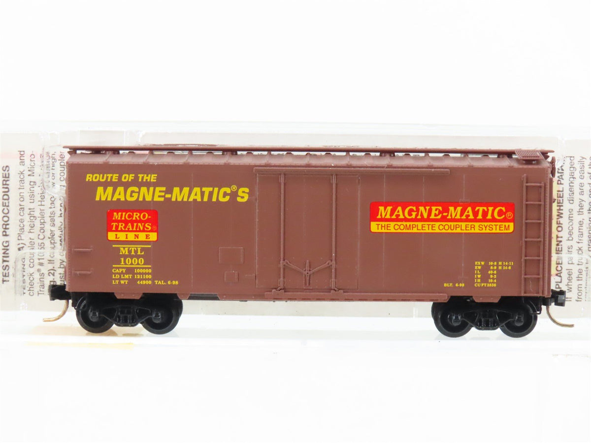 N Scale Micro-Trains MTL 21220 Route of the Magne-Matic&#39;s 40&#39; Box Car #1000