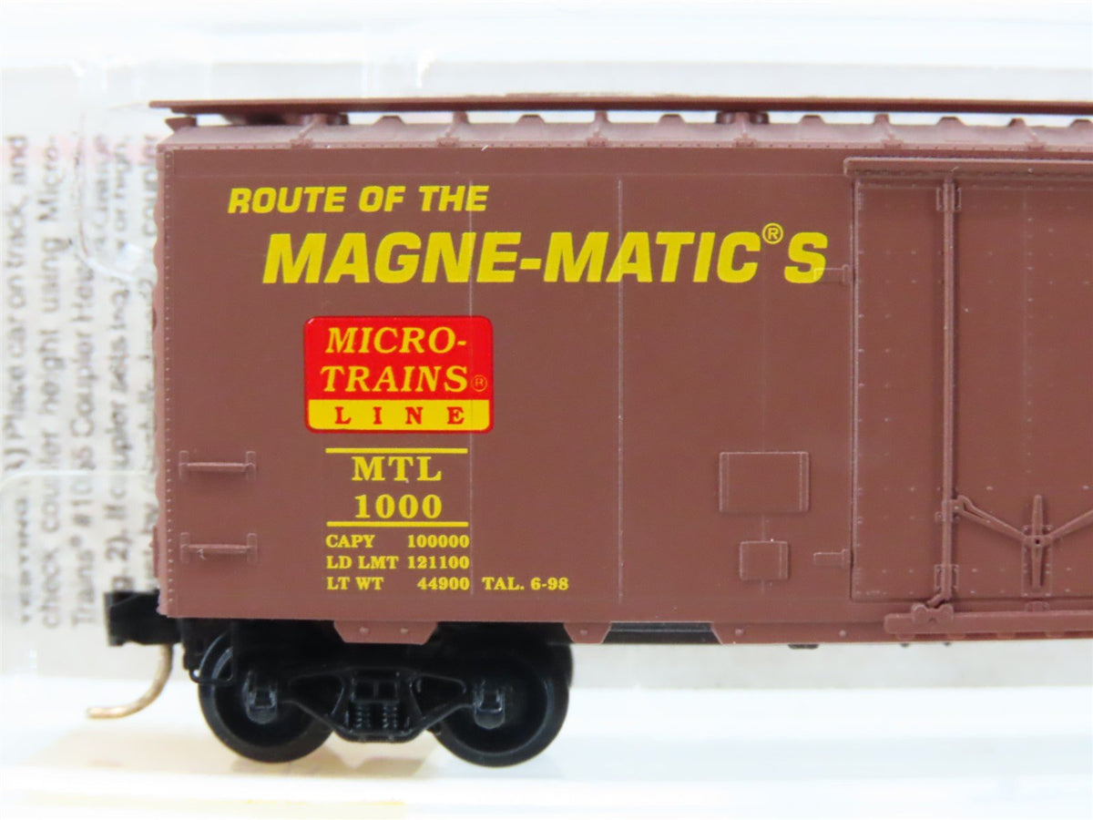 N Scale Micro-Trains MTL 21220 Route of the Magne-Matic&#39;s 40&#39; Box Car #1000