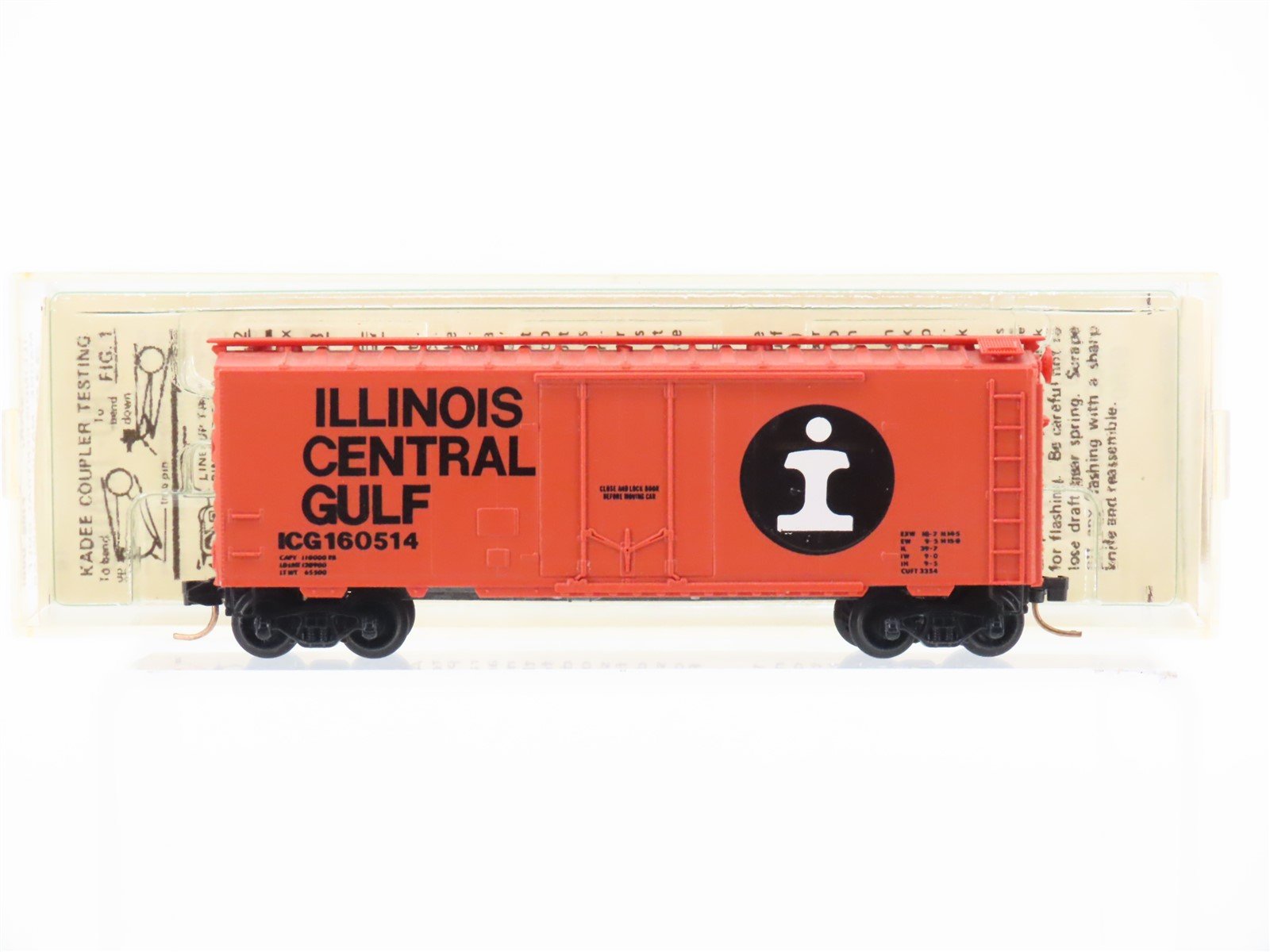 N Kadee Micro-Trains MTL 21070 ICG Illinois Central Gulf 40' Box Car #160514