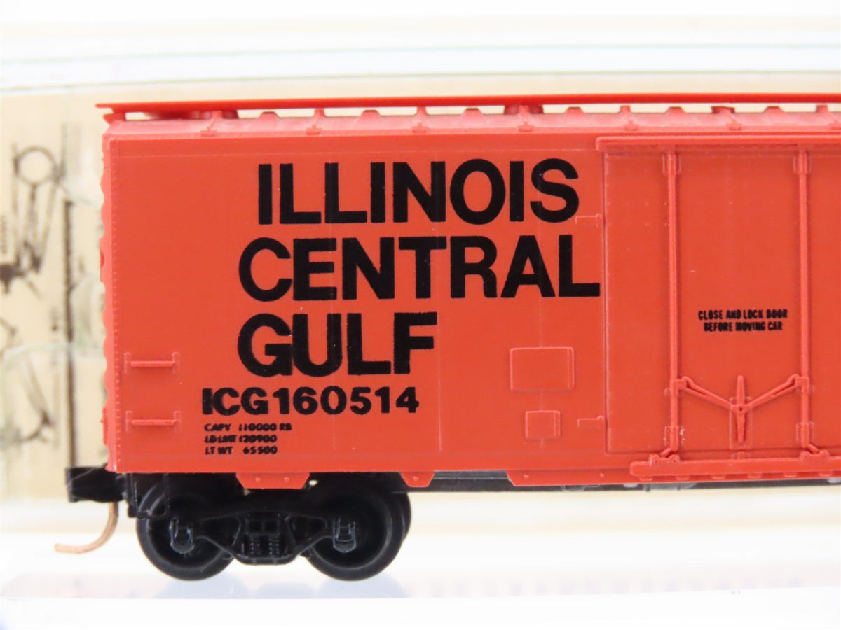 N Kadee Micro-Trains MTL 21070 ICG Illinois Central Gulf 40&#39; Box Car #160514
