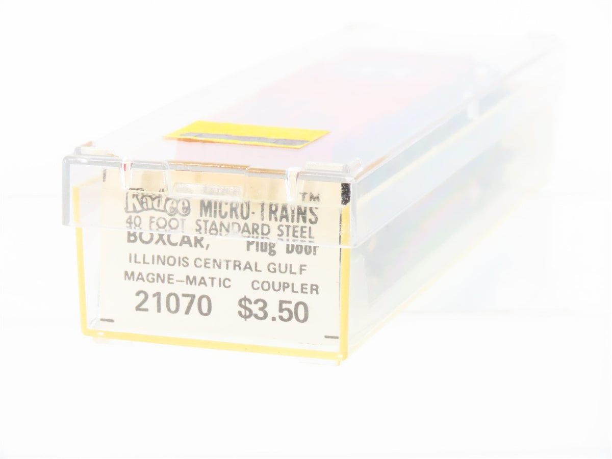 N Kadee Micro-Trains MTL 21070 ICG Illinois Central Gulf 40&#39; Box Car #160514