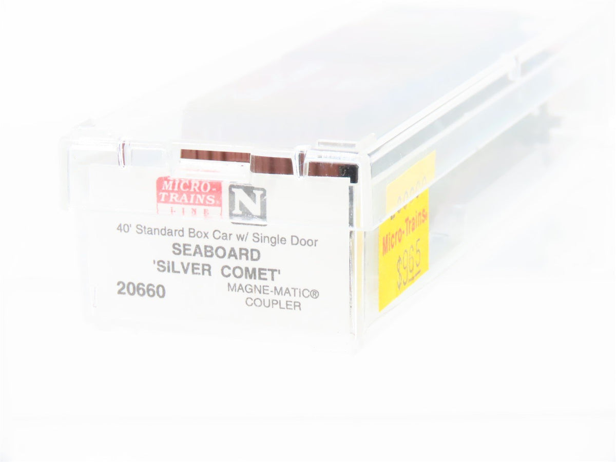N Scale Micro-Trains MTL 20660 SAL Seaboard Silver Comet 40&#39; Box Car #24863