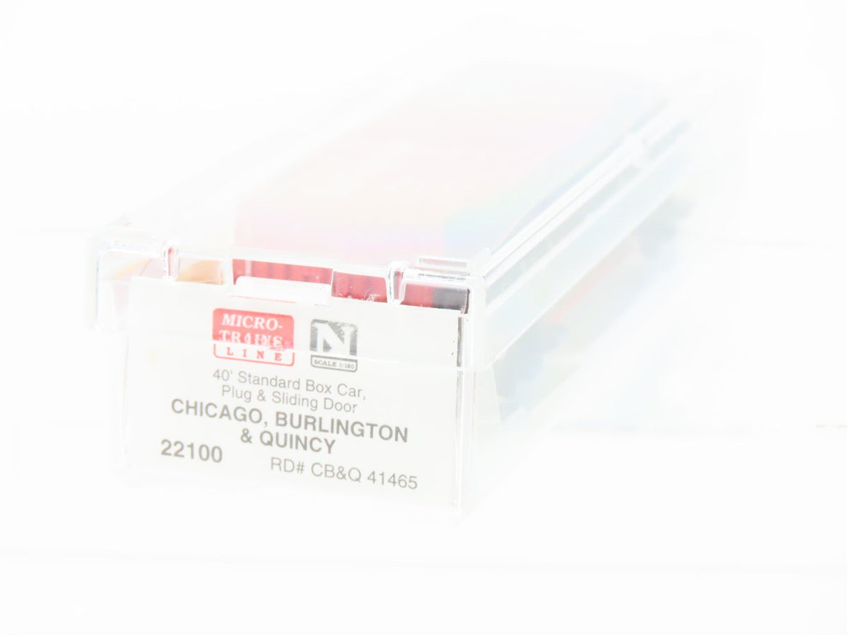 N Scale Micro-Trains MTL 22100 CB&amp;Q Burlington Route 40&#39; Box Car #41465