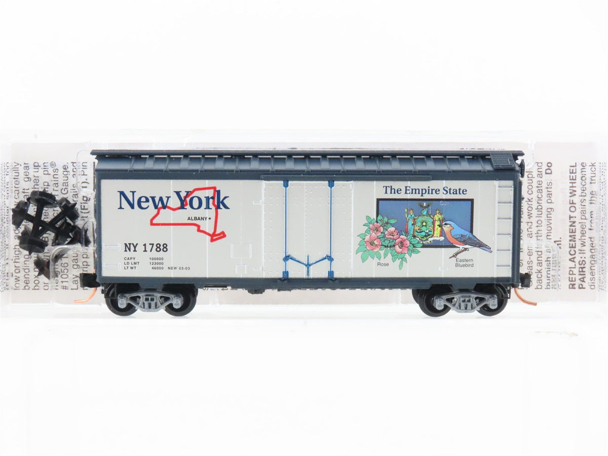 N Scale Micro-Trains MTL 21340 NY New York State 40&#39; Plug Door Box Car #1788