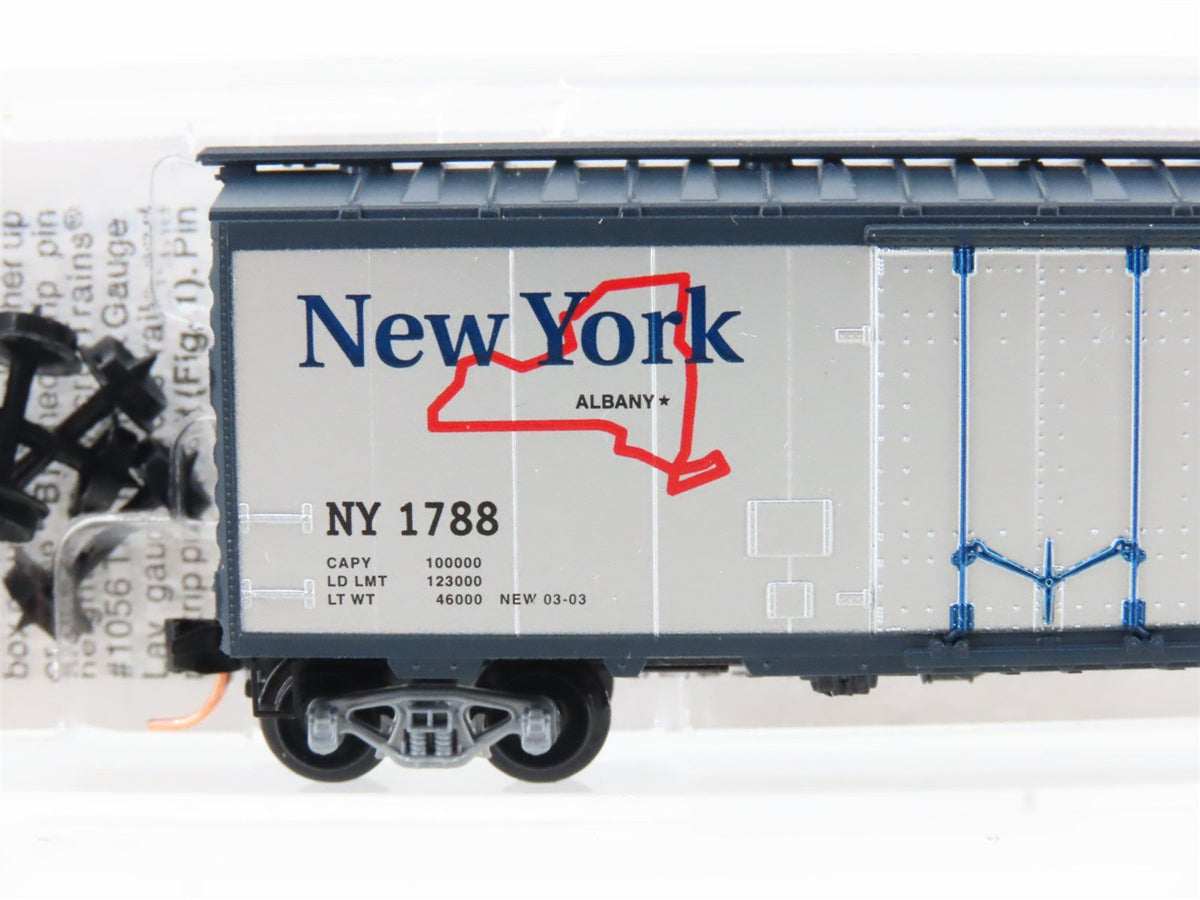 N Scale Micro-Trains MTL 21340 NY New York State 40&#39; Plug Door Box Car #1788