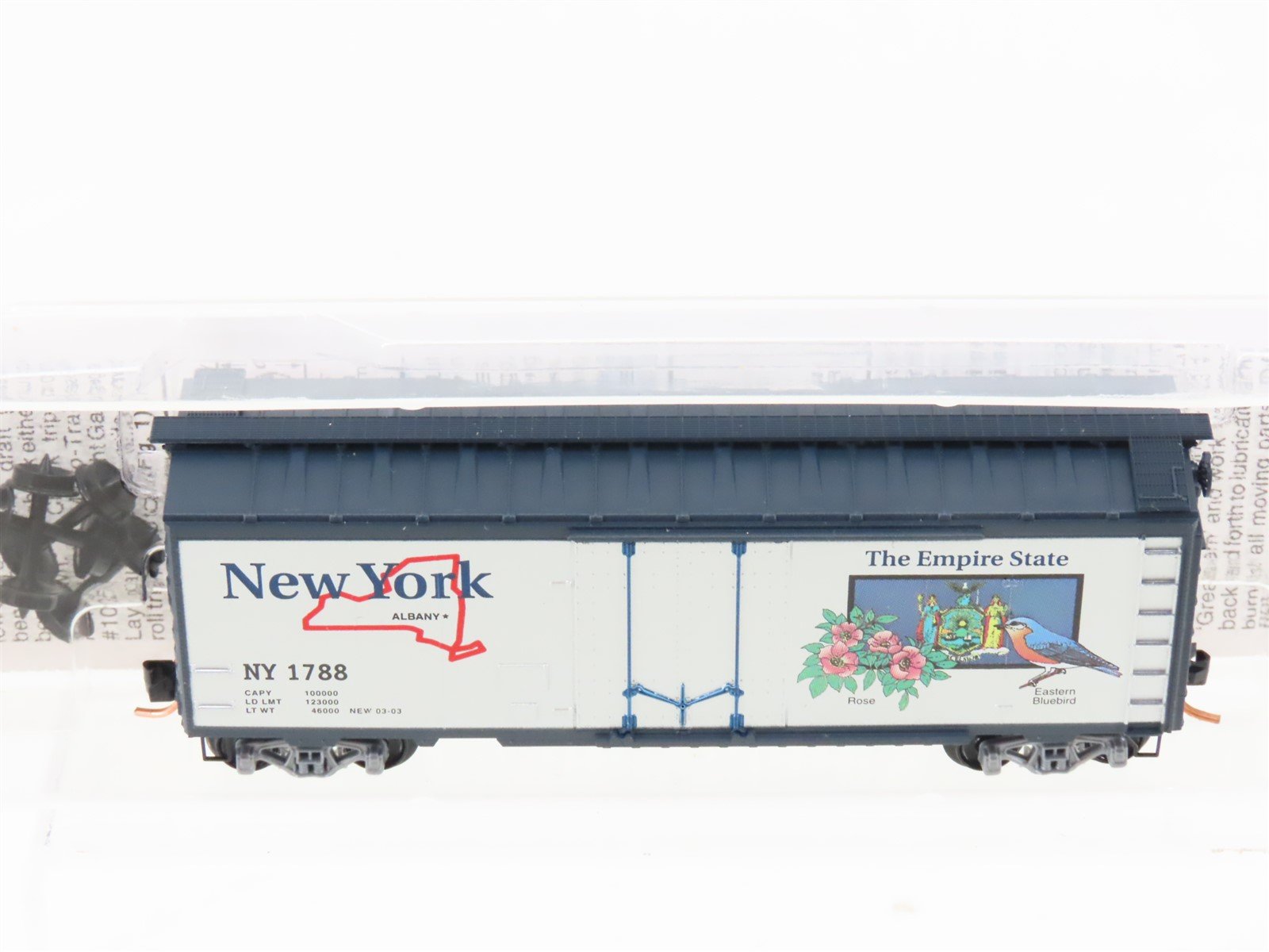 N Scale Micro-Trains MTL 21340 NY New York State 40' Plug Door Box Car #1788