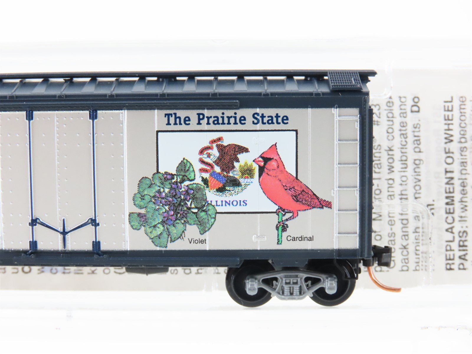 N Scale Micro-Trains MTL 21320 IL Illinois State 40' Plug Door Box Car #1818