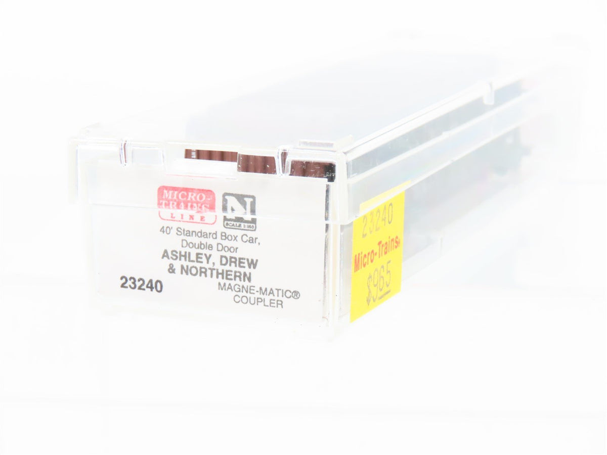 N Scale Micro-Trains MTL 23240 AD&amp;N Ashley Drew &amp; Northern 40&#39; Box Car #2413