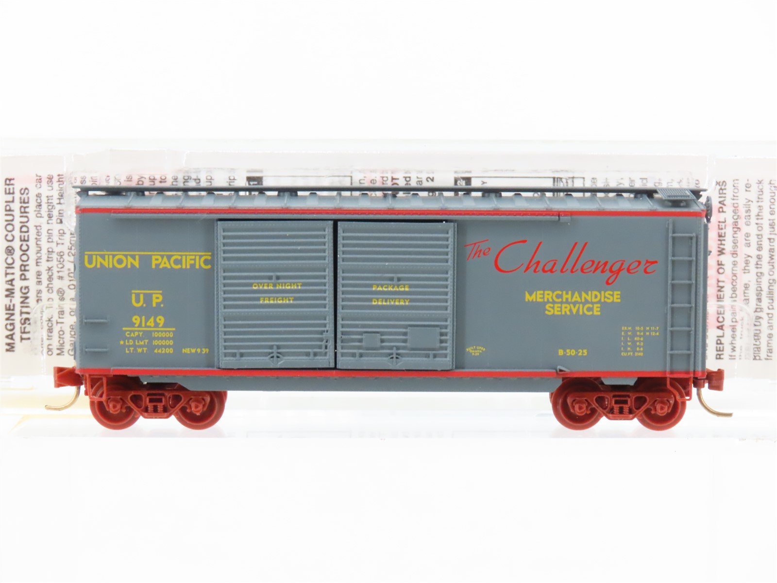 N Scale Micro-Trains MTL 23230 UP Union Pacific The Challenger 40' Box Car #9149