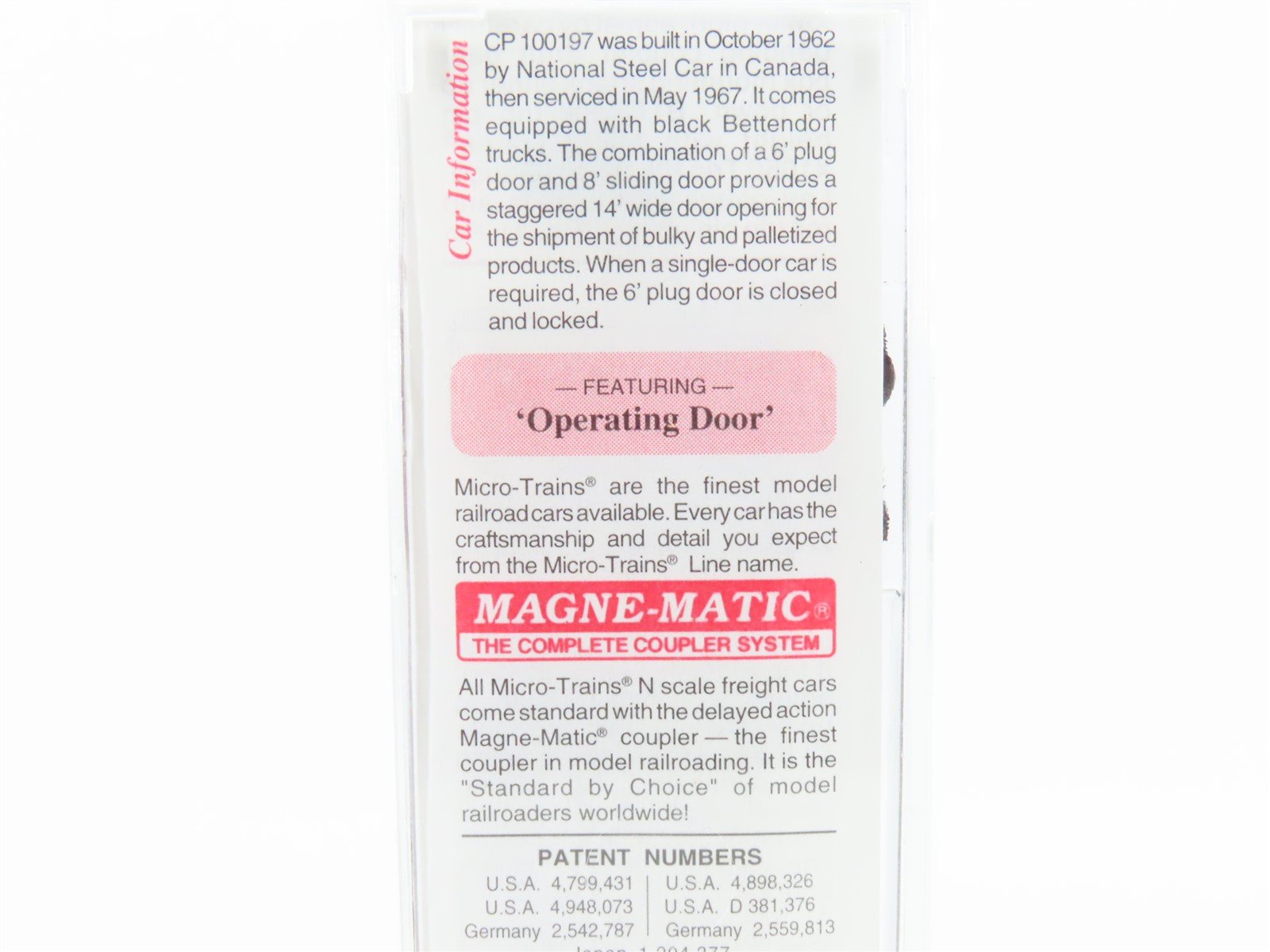 N Scale Micro-Trains MTL 22110 CP Canadian Pacific 40' Box Car #100197