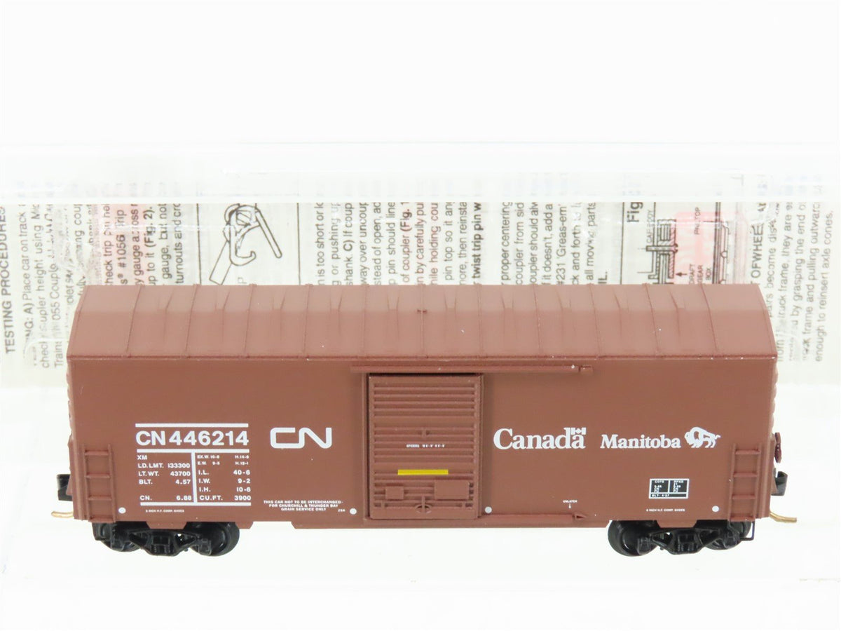 N Scale Micro-Trains MTL 24280 CN Canadian National Manitoba 40&#39; Box Car #446214