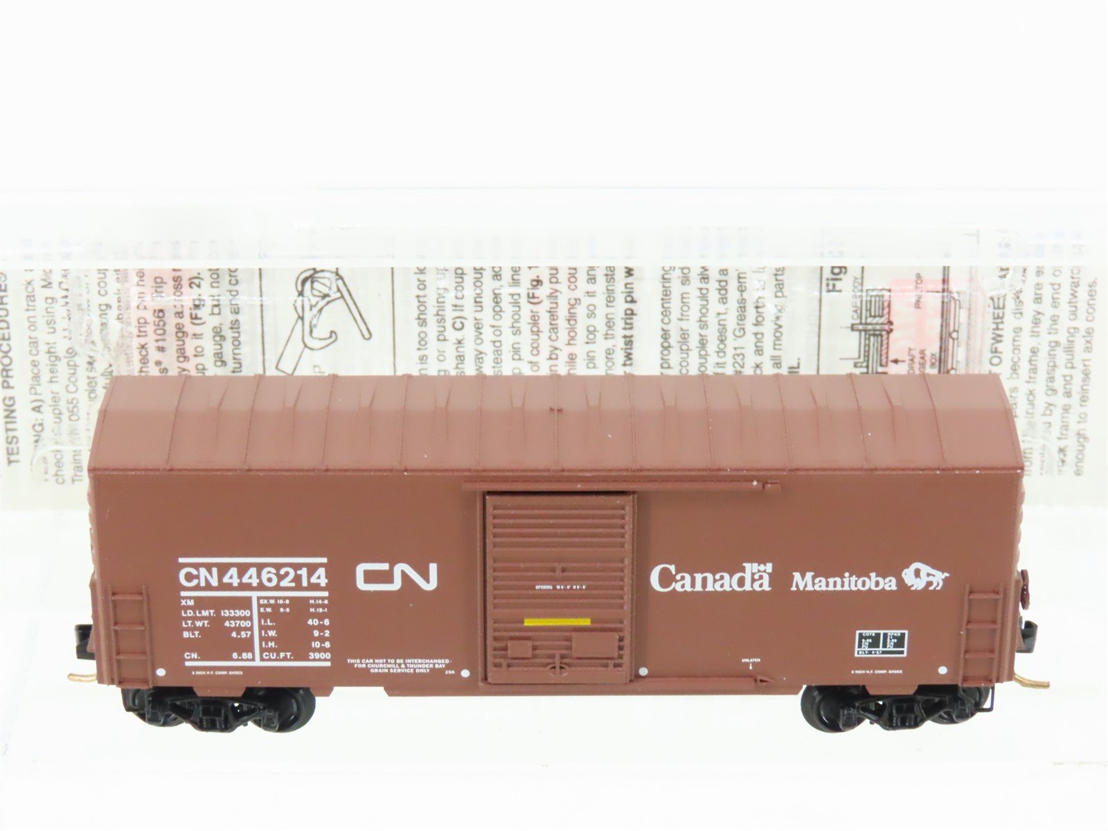 N Scale Micro-Trains MTL 24280 CN Canadian National Manitoba 40' Box Car #446214