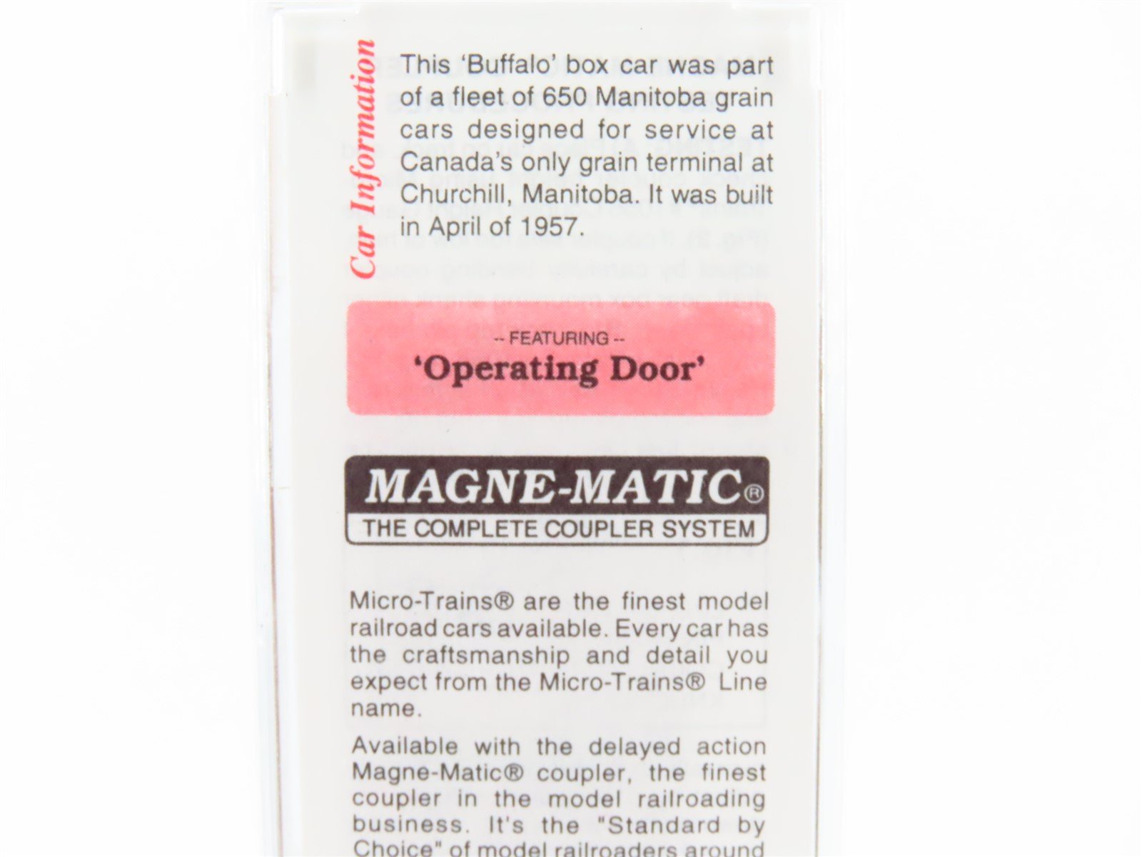 N Scale Micro-Trains MTL 24280 CN Canadian National Manitoba 40' Box Car #446214