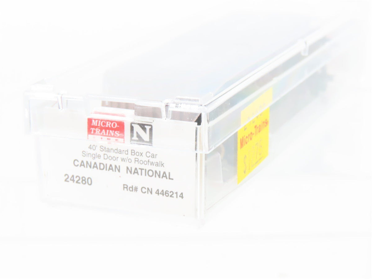 N Scale Micro-Trains MTL 24280 CN Canadian National Manitoba 40&#39; Box Car #446214