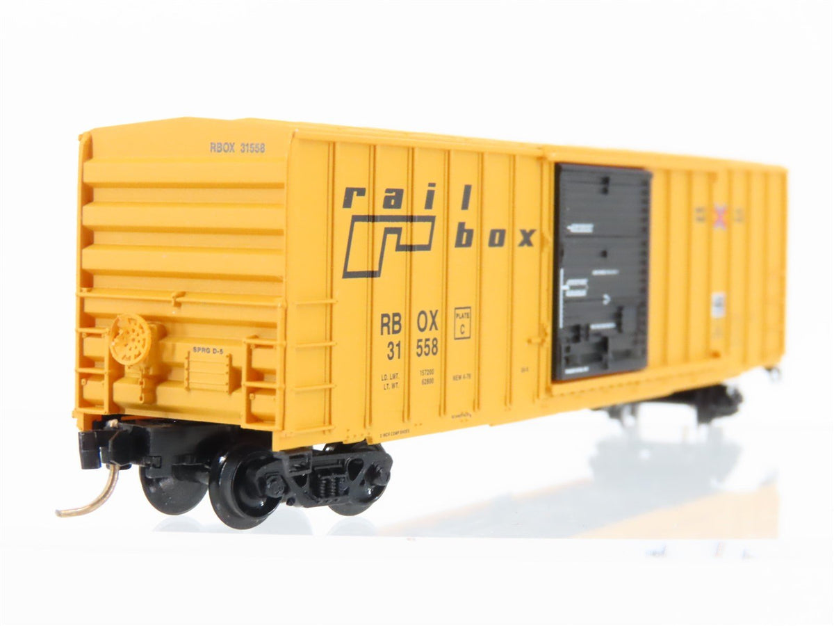 N Scale Micro-Trains MTL 25560 RBOX Railbox 50&#39; Single Door Box Car #31558