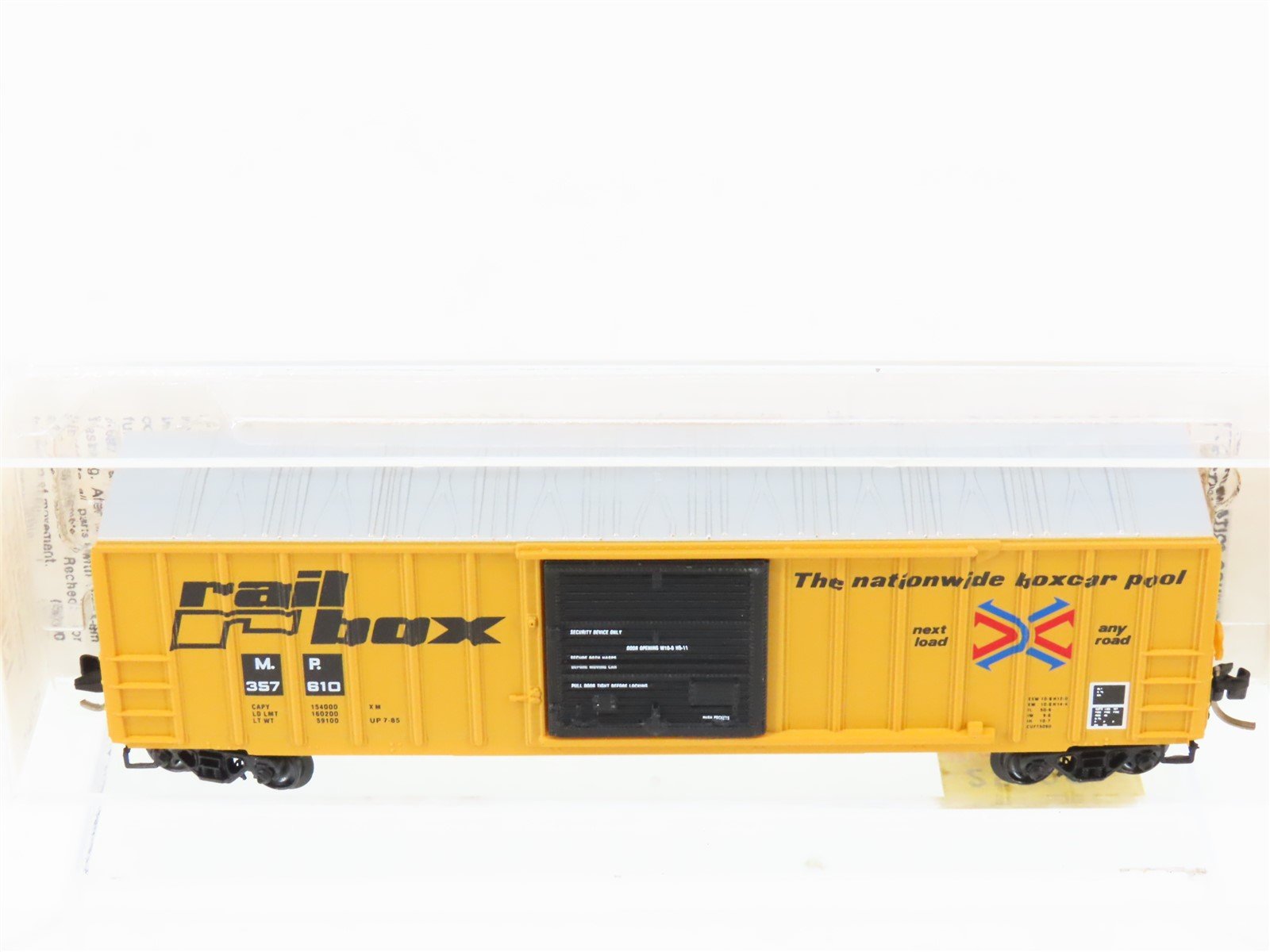 N Scale Micro-Trains MTL 25500 MP RBOX Railbox 50' Single Door Box Car #357610