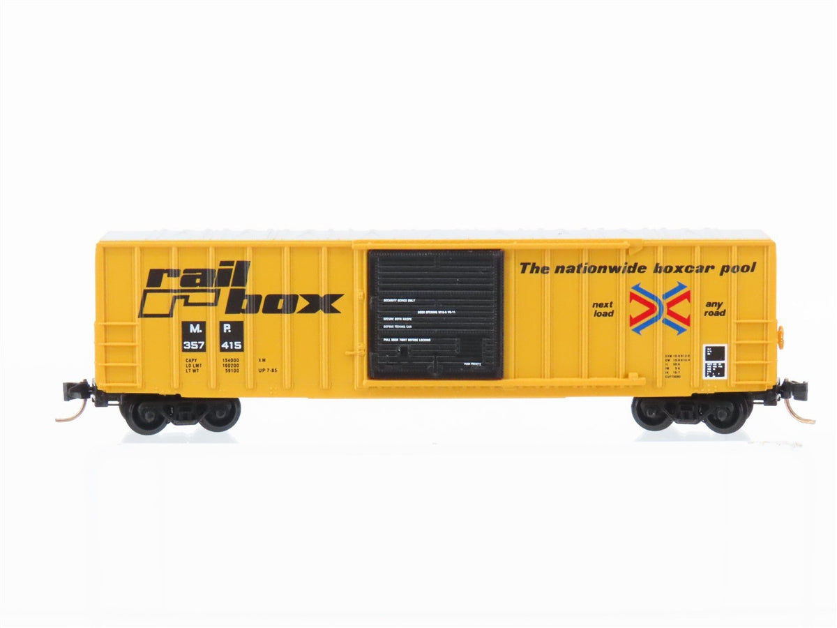N Scale Micro-Trains MTL 25500 MP RBOX Railbox 50&#39; Single Door Box Car #357415