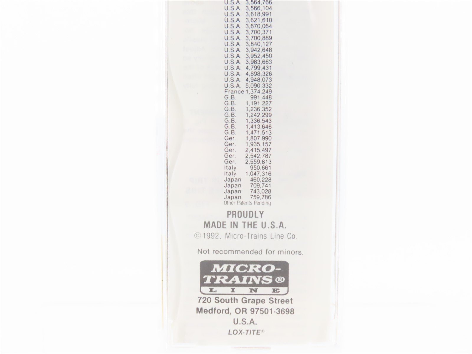 N Scale Micro-Trains MTL 25500 MP RBOX Railbox 50' Single Door Box Car #357415