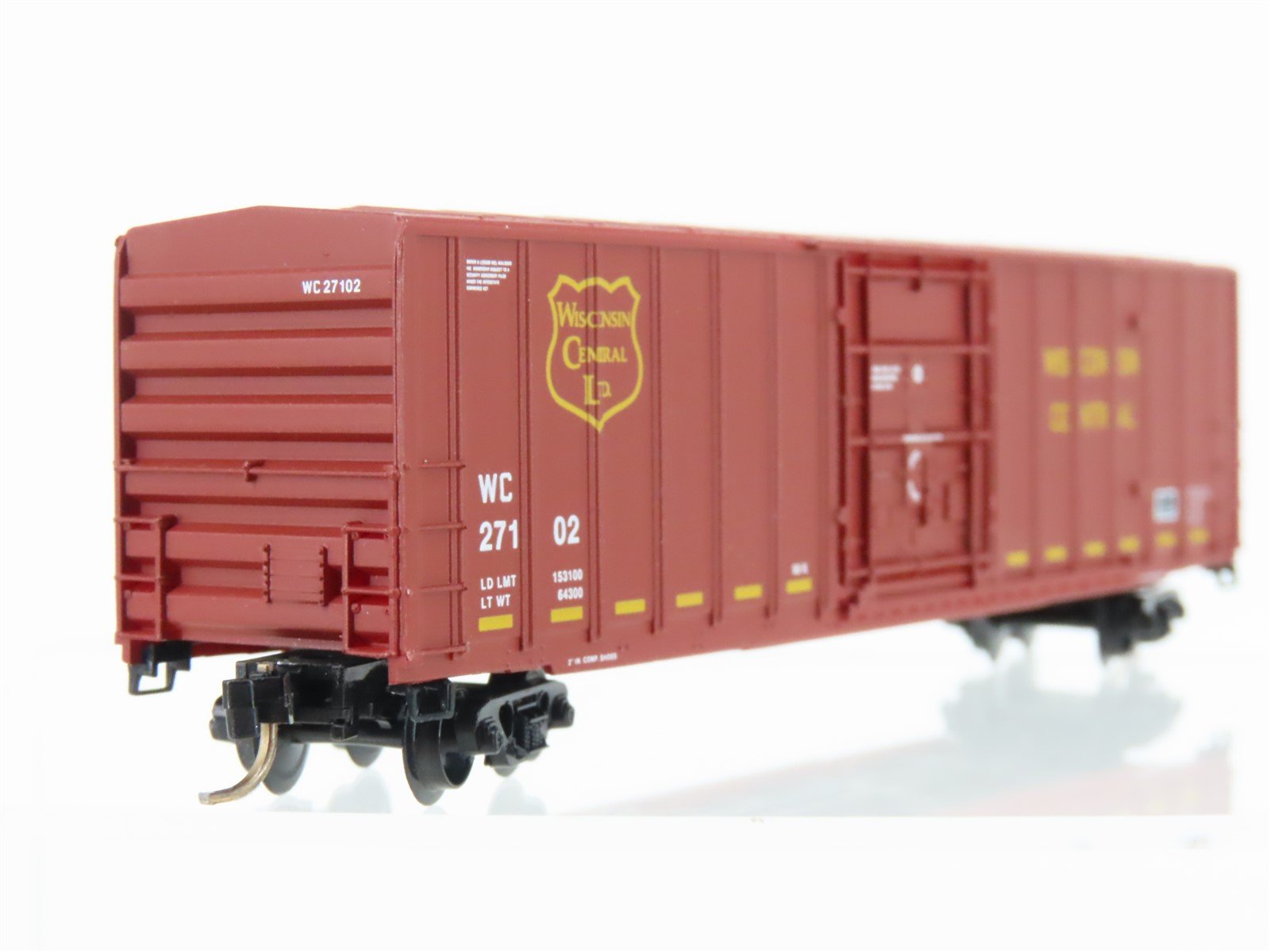 N Scale Micro-Trains MTL 27200 WC Wisconsin Central 50' Plug Door Box Car #27102