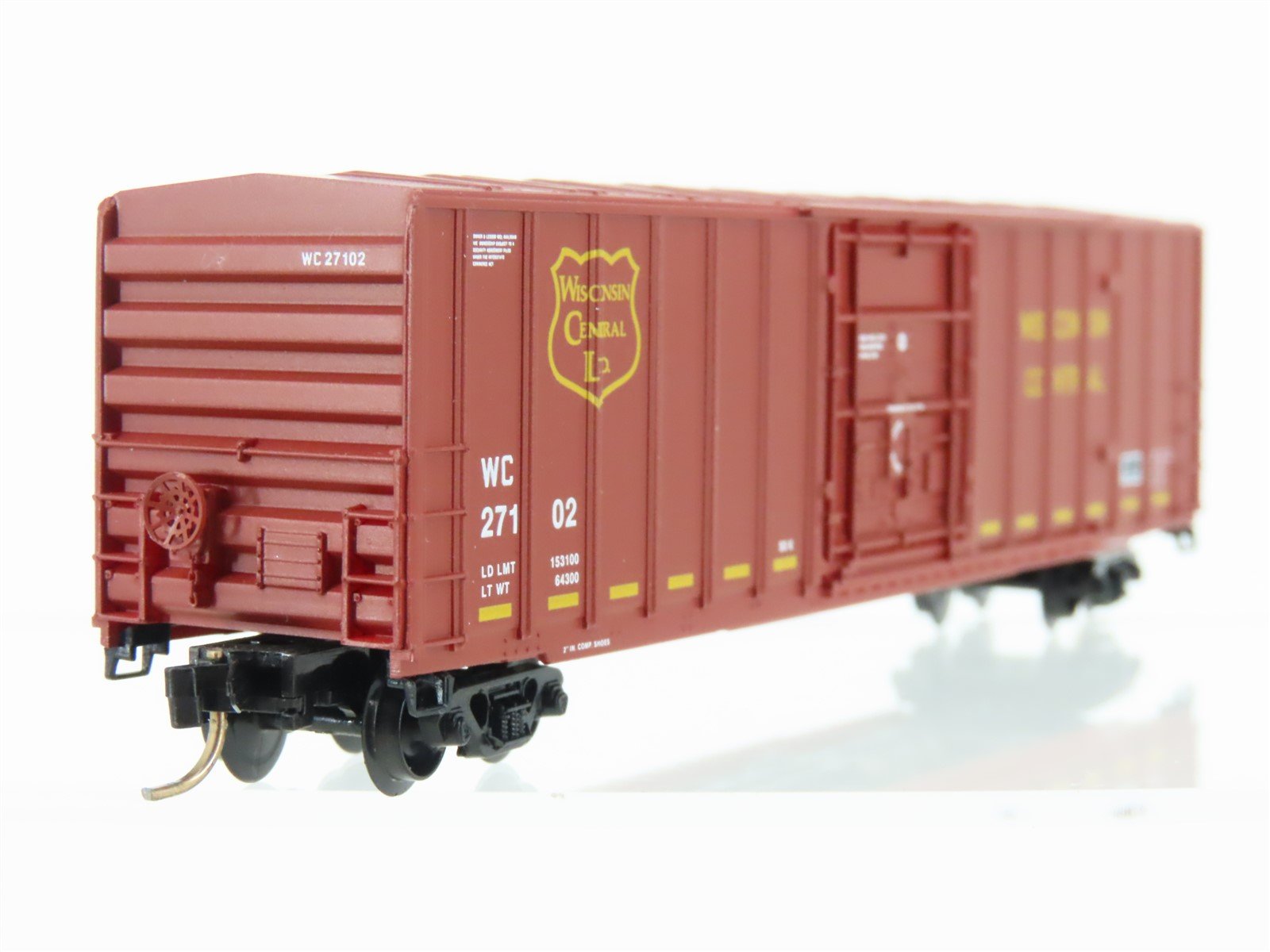 N Scale Micro-Trains MTL 27200 WC Wisconsin Central 50' Plug Door Box Car #27102