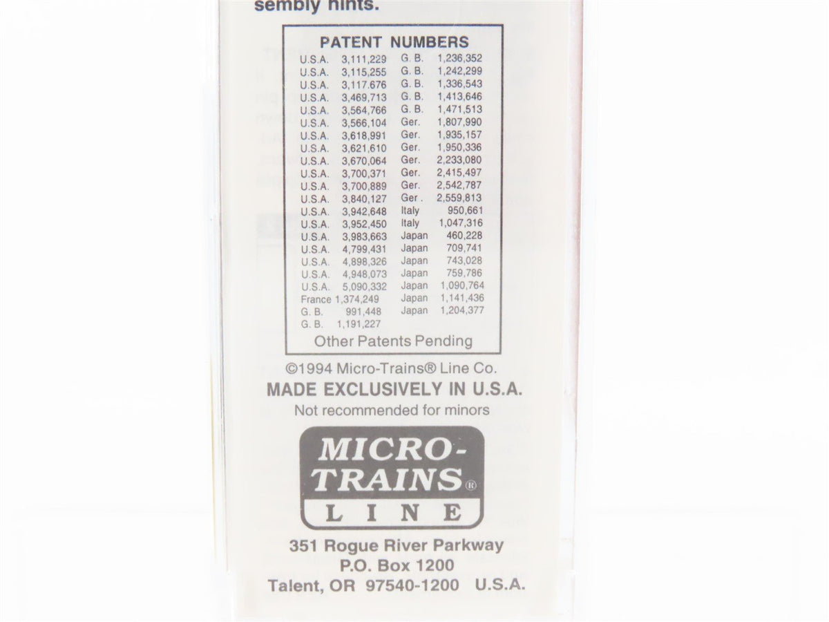 N Scale Micro-Trains MTL 27200 WC Wisconsin Central 50&#39; Plug Door Box Car #27102