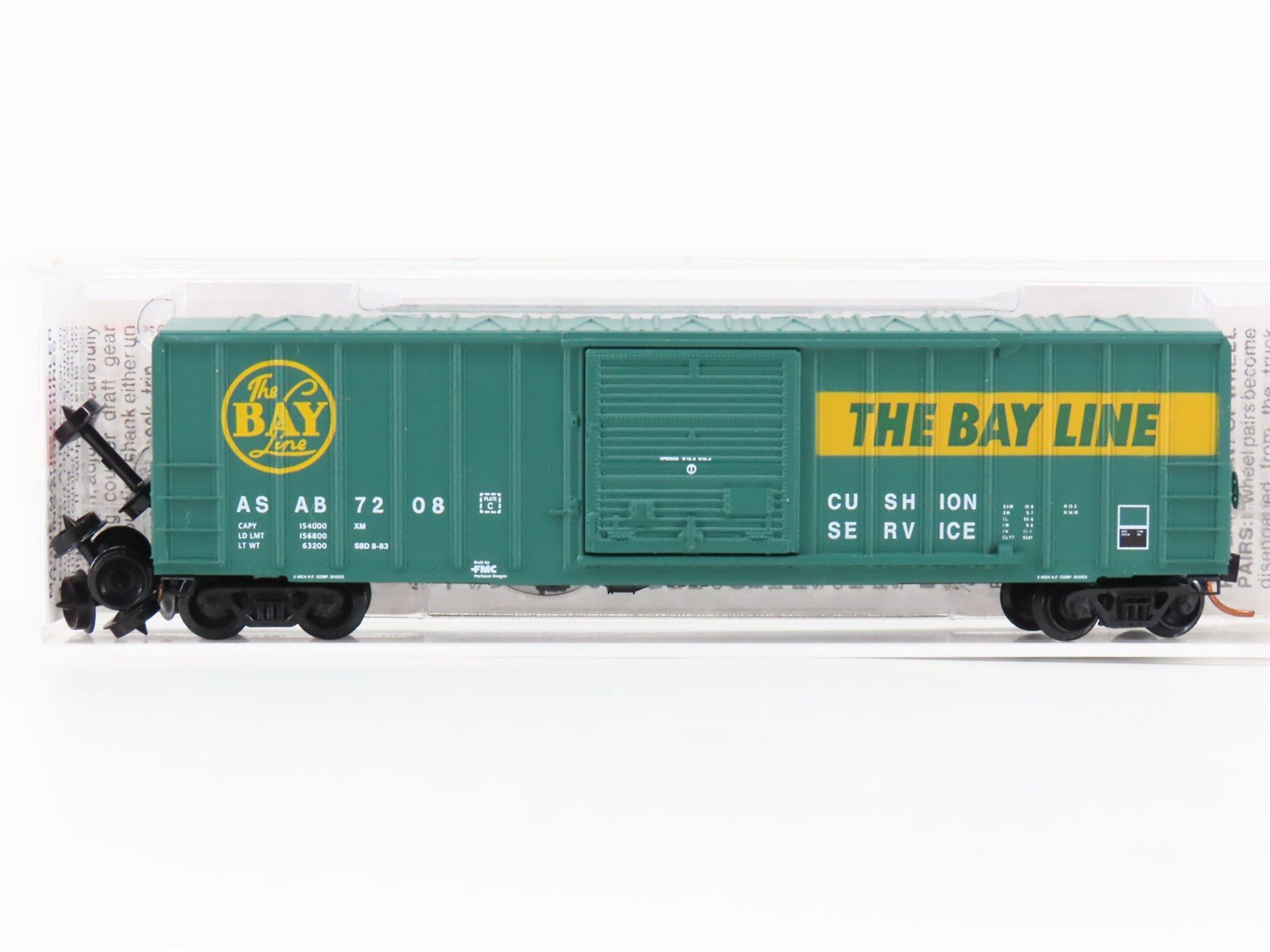 N Scale Micro-Trains MTL 25630 ASAB The Bay Line 50' Boxcar #7208