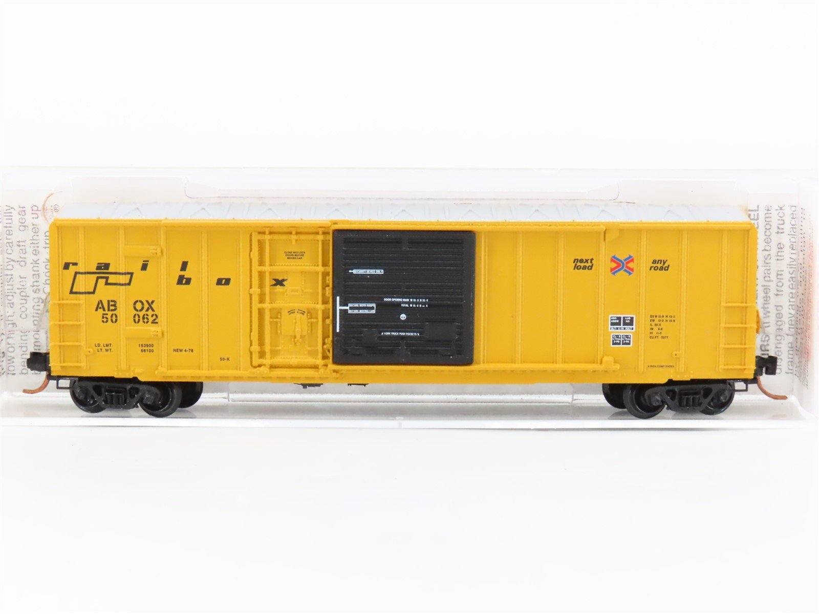 N Scale Micro-Trains MTL 26010 ABOX Railbox 50' Rib Side Boxcar #50062