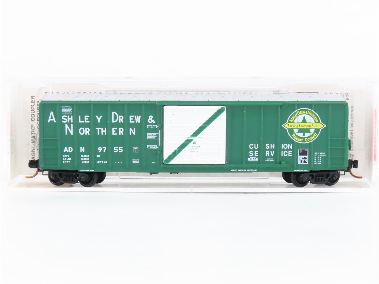 N Scale Micro-Trains MTL 25590 ADN Serving Southern Forests 50' Boxcar #9755