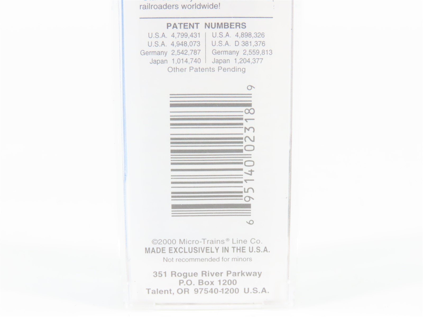 N Scale Micro-Trains MTL 25610 Southern 50' Rib Side Boxcar #550555