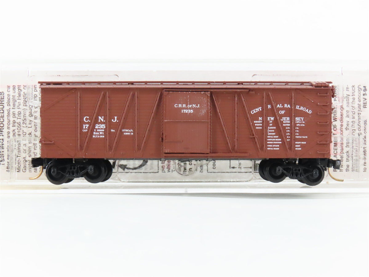 N Scale Micro-Trains MTL 28040 CNJ Jersey Central 40&#39; Braced Boxcar #17235