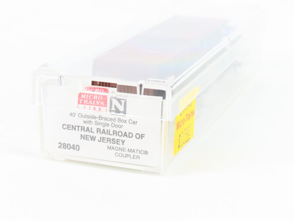 N Scale Micro-Trains MTL 28040 CNJ Jersey Central 40&#39; Braced Boxcar #17235